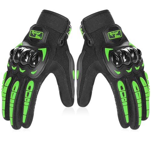 Proberos Riding Gloves Green Unisex Motorcycle Gloves for Men and Women Anti-Slip Bike Riding Gloves Touch Screen Hard Knuckle Gloves for Outdoor Sports Cycling Motorcycle Hiking Climbing(Size: L) Proberos Riding Gloves Green Unisex Motorcycle Gloves for Men and Women Anti-Slip Bike Riding Gloves Touch Screen Hard Knuckle Gloves for Outdoor Sports Cycling Motorcycle Hiking Climbing(Size: L)